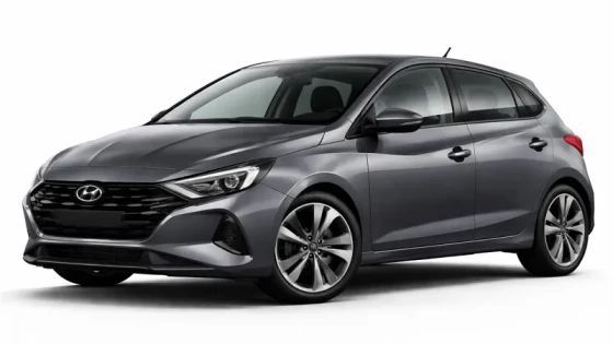 A gray Hyundai i20 is offered for rental by Imperial Car Rental.