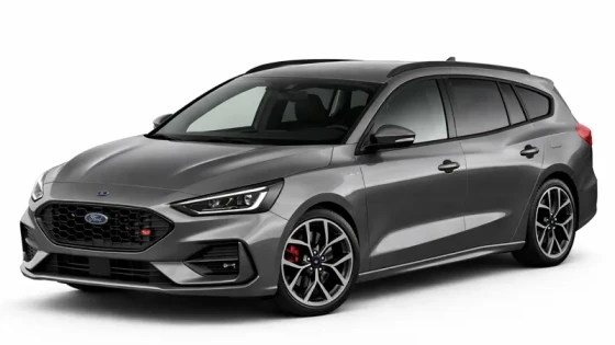 Coche Ford Focus de color gris. Disponible para alquiler con la empresa Imperial Car Rental.