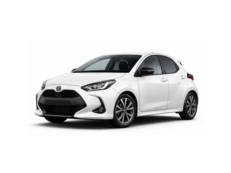 Белая Toyota Yaris предлагается в аренду компанией Imperial Car Rental.