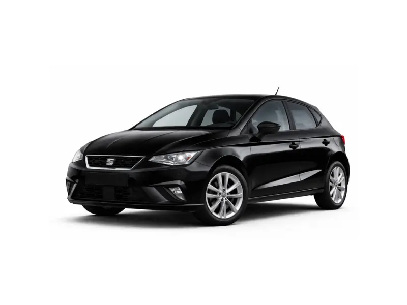 Voiture noire Seat Ibiza, proposée à la location par la société Imperial Car Rental.