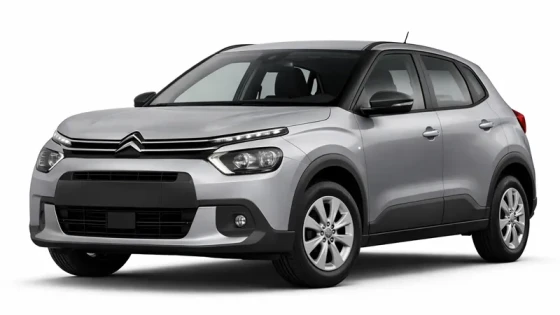 Ασημί Citroen C3 προσφέρεται για ενοικίαση από την εταιρεία Imperial Car Rental.
