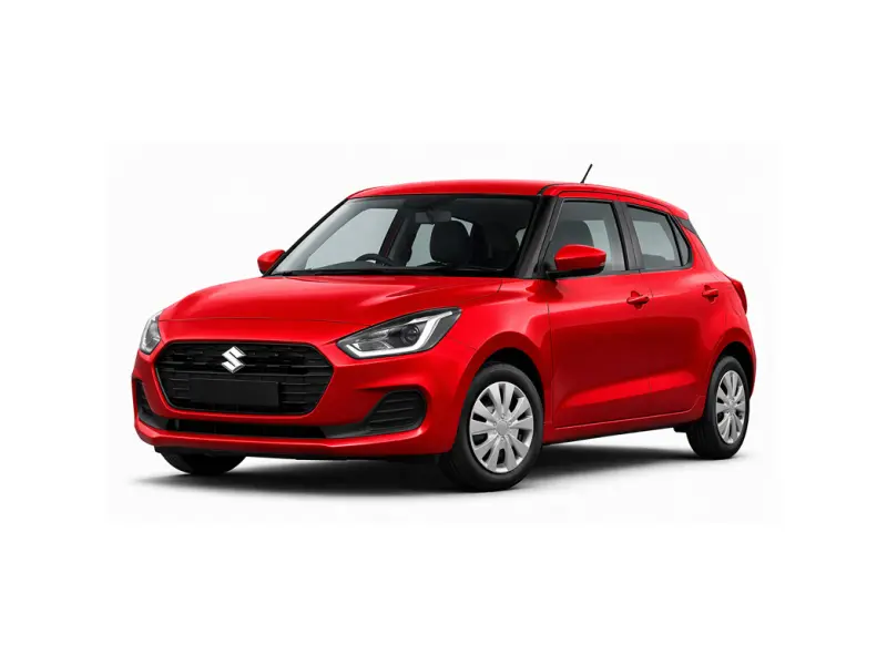 Κόκκινο Suzuki Swift προς ενοικίαση από την εταιρεία Imperial Car Rental.