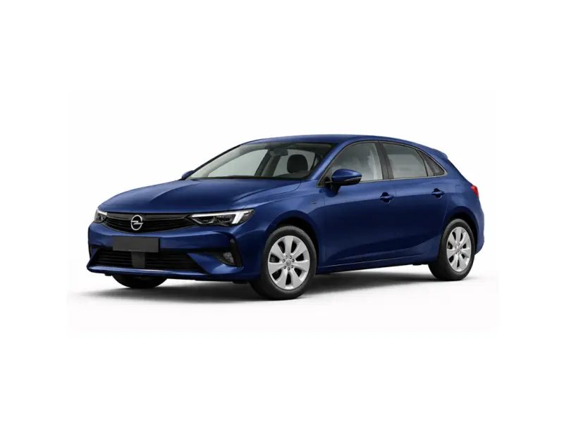 Une Opel Astra de couleur bleu foncé est proposée à la location par la société Imperial Car Rental.