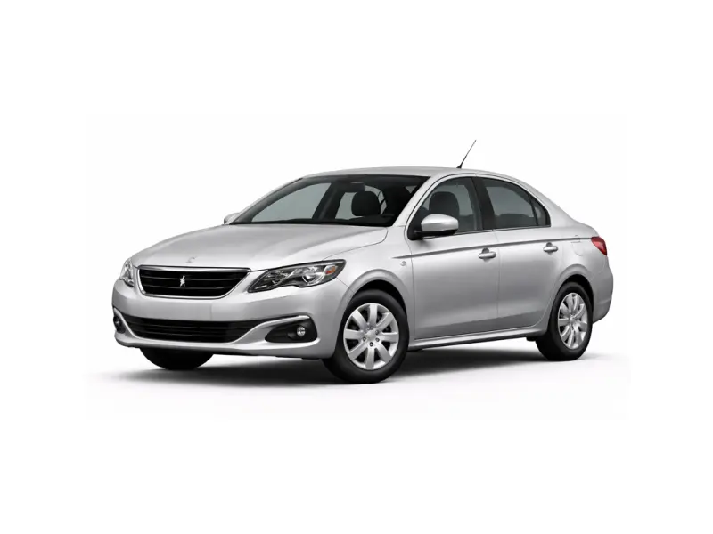 Automobile Peugeot 301 di colore argento. Offerta in noleggio dalla compagnia Imperial Car Rental.