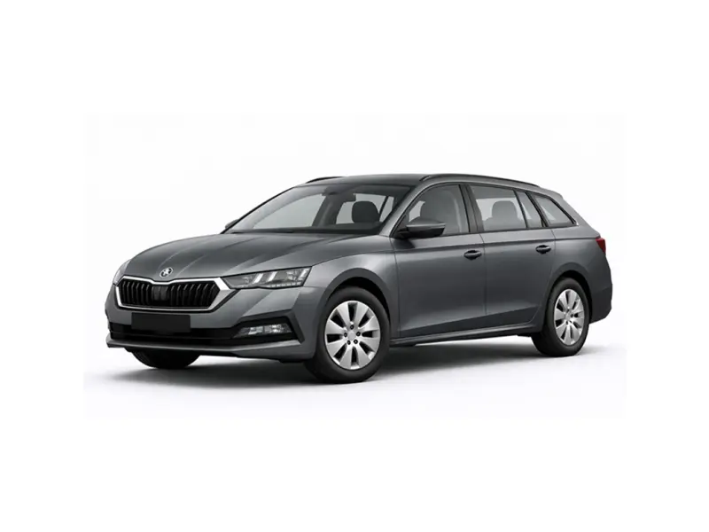 Gray Skoda Octavia offered for rental by Imperial Car Rental.