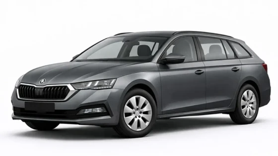 Gray Skoda Octavia offered for rental by Imperial Car Rental.