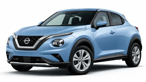 Голубой Nissan Juke предлагается в аренду компанией Imperial Car Rental.