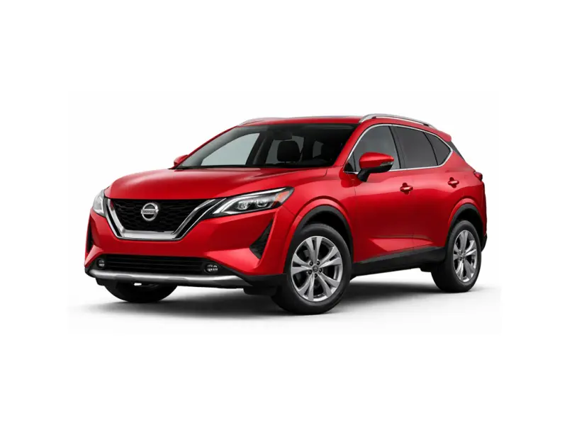 Une Nissan Qashqai de couleur rouge est proposée à la location par la société Imperial Car Rental.