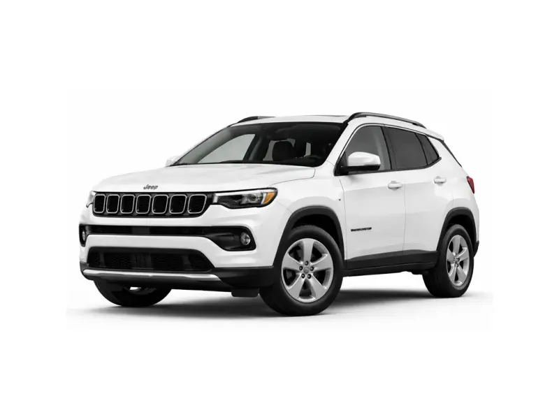 White Jeep Compass offered for rental by Imperial Car Rental.