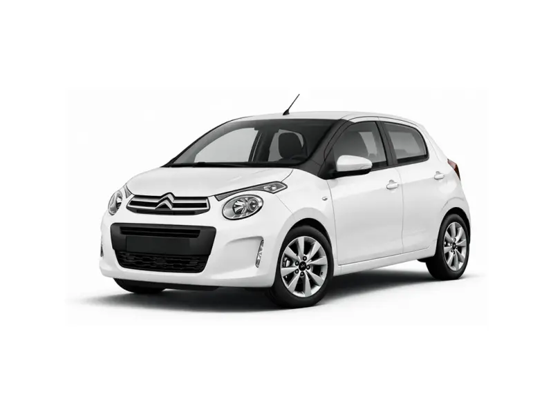 Citroën C1 de couleur blanche, proposée à la location par la société Imperial Car Rental.
