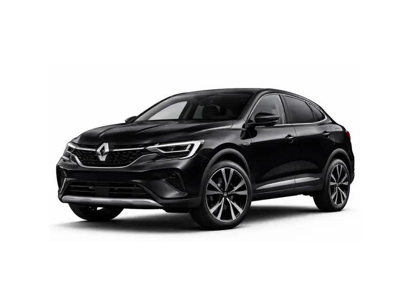 Der schwarze Renault Arkana wird zur Miete von der Firma Imperial Car Rental angeboten.